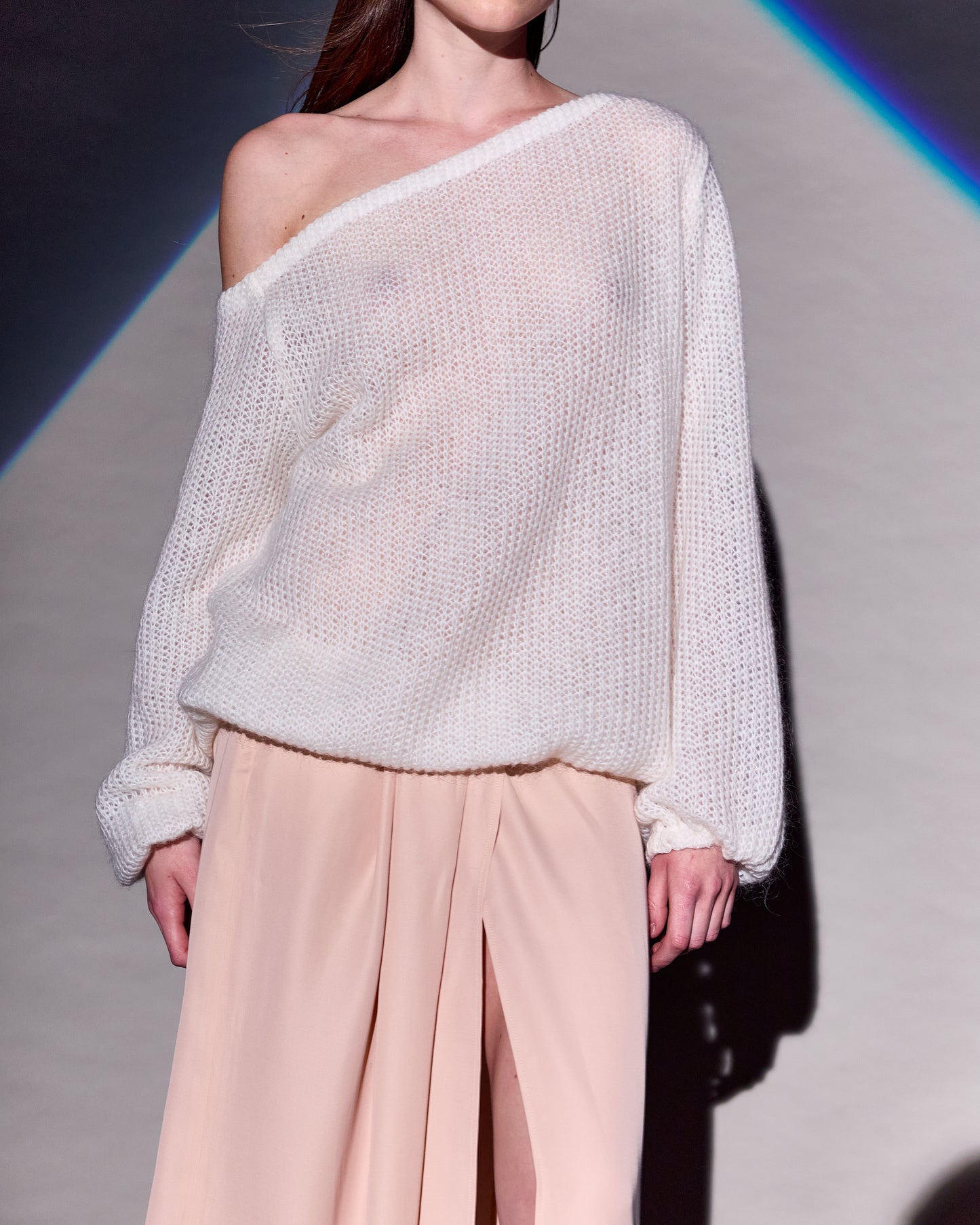 knitwear off shoulder sweater